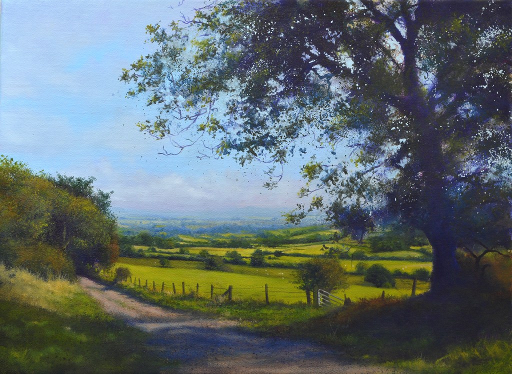 Painting od Caer Caradoc and the Shropshire Hills