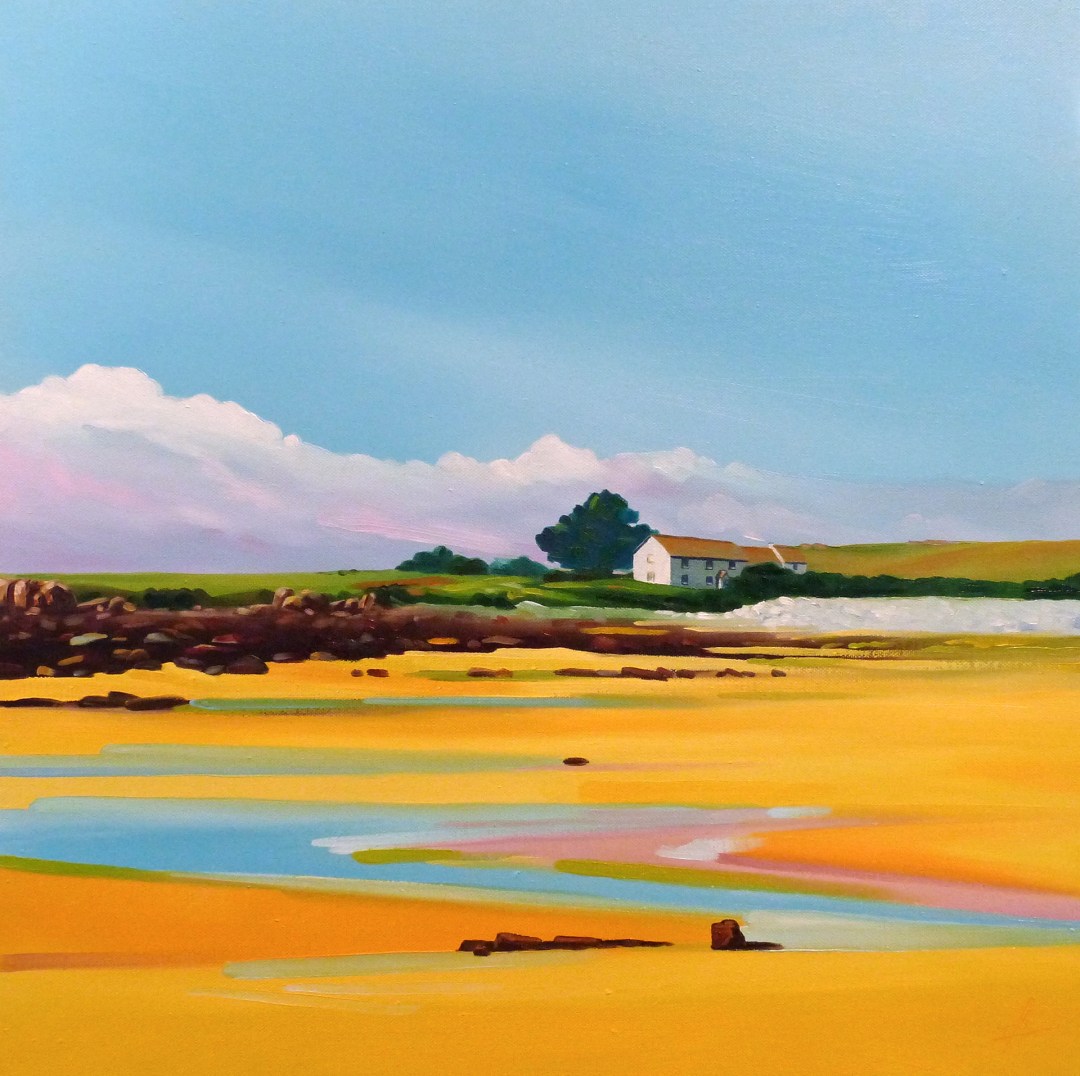 Painting of the beach at Great Par, Bryher